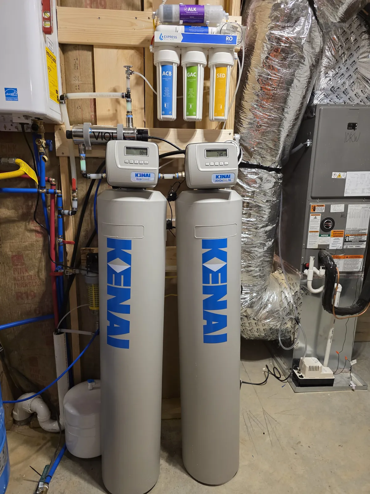 Kenai whole-house water filtration system installed by Grizzly Plumbing